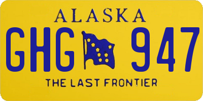 AK license plate GHG947