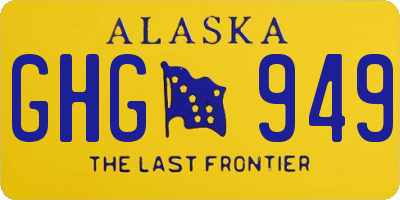 AK license plate GHG949