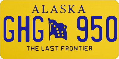 AK license plate GHG950