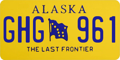 AK license plate GHG961