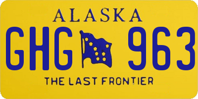 AK license plate GHG963