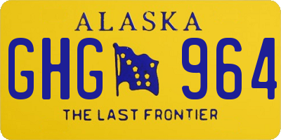 AK license plate GHG964