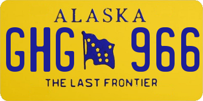AK license plate GHG966