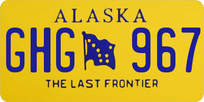 AK license plate GHG967