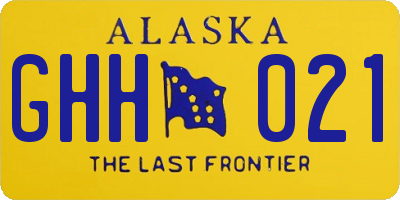 AK license plate GHH021