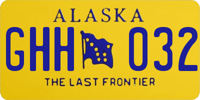 AK license plate GHH032
