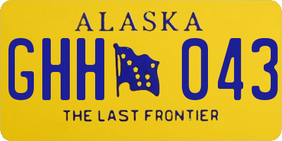 AK license plate GHH043