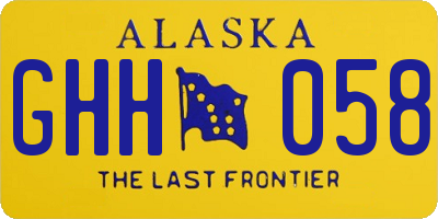 AK license plate GHH058