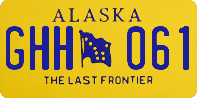 AK license plate GHH061