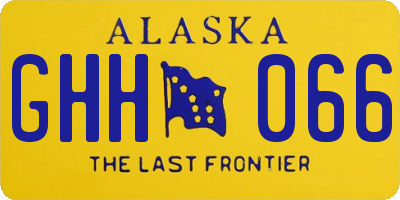 AK license plate GHH066