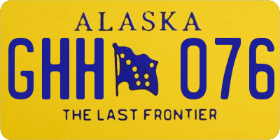 AK license plate GHH076