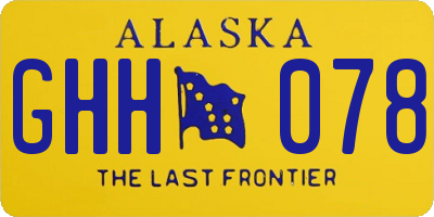AK license plate GHH078