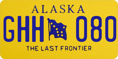 AK license plate GHH080