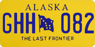 AK license plate GHH082