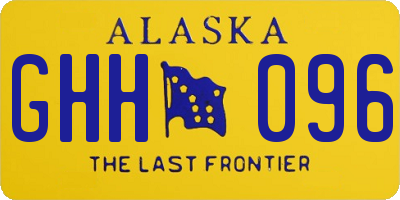 AK license plate GHH096