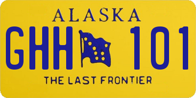 AK license plate GHH101