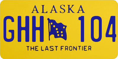 AK license plate GHH104