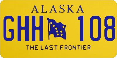 AK license plate GHH108