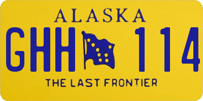 AK license plate GHH114