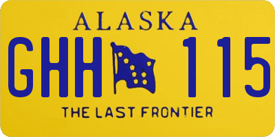 AK license plate GHH115