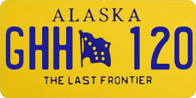 AK license plate GHH120