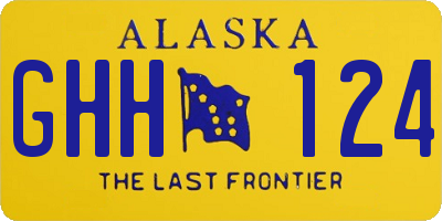 AK license plate GHH124