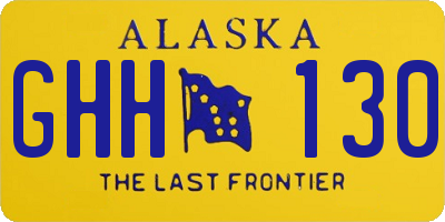 AK license plate GHH130