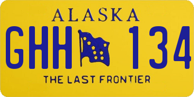 AK license plate GHH134