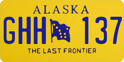AK license plate GHH137