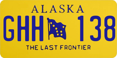 AK license plate GHH138