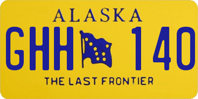 AK license plate GHH140