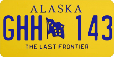AK license plate GHH143