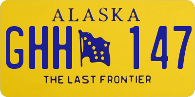 AK license plate GHH147