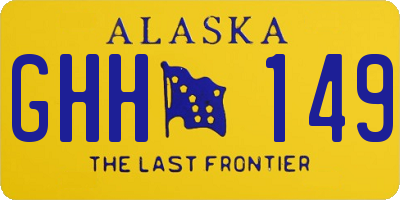 AK license plate GHH149