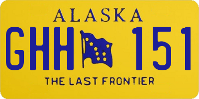 AK license plate GHH151