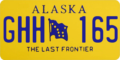 AK license plate GHH165