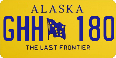AK license plate GHH180