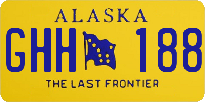 AK license plate GHH188