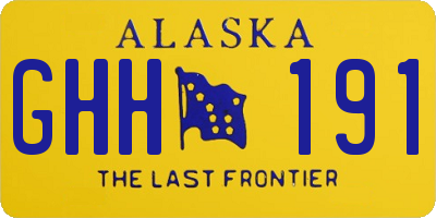 AK license plate GHH191