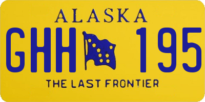 AK license plate GHH195