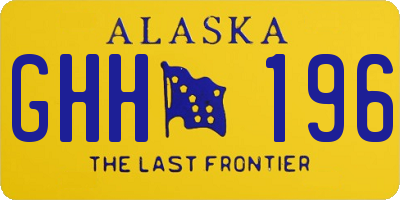 AK license plate GHH196