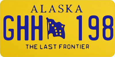 AK license plate GHH198