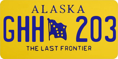 AK license plate GHH203