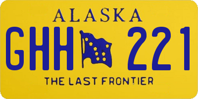 AK license plate GHH221