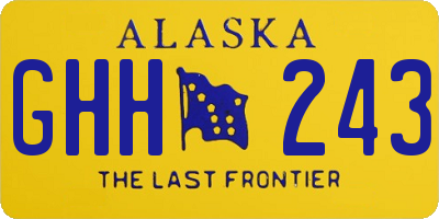 AK license plate GHH243