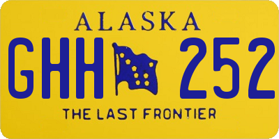 AK license plate GHH252