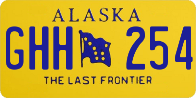 AK license plate GHH254