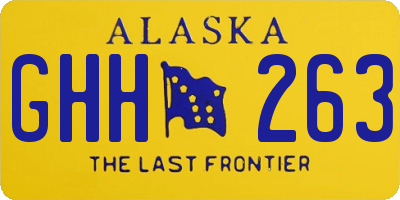 AK license plate GHH263
