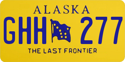AK license plate GHH277