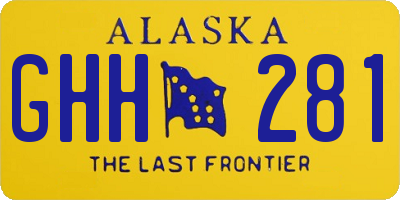 AK license plate GHH281